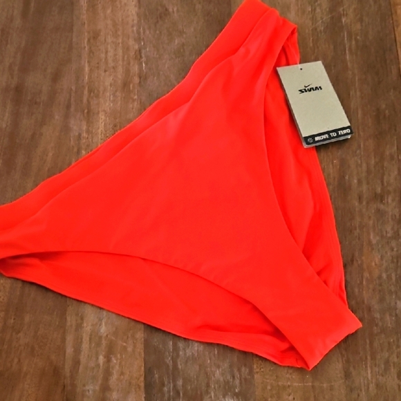 Nike Bright Orange Bikini Bottom Size Large High Rise - Picture 2 of 3
